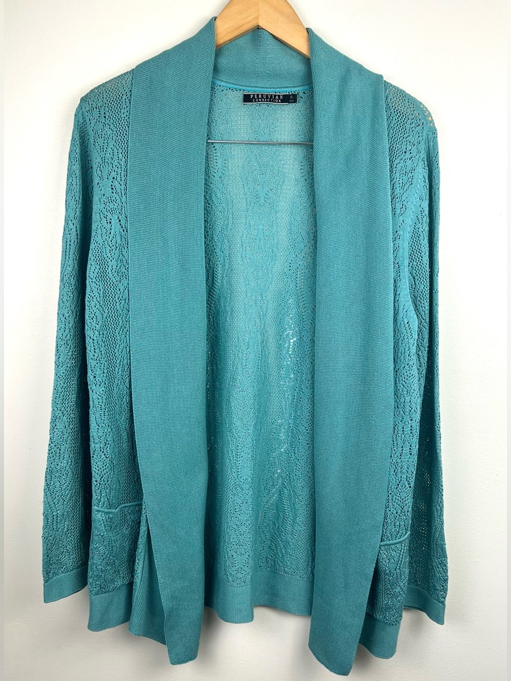 Peruvian Connection Pima Cotton Open Front Cardigan